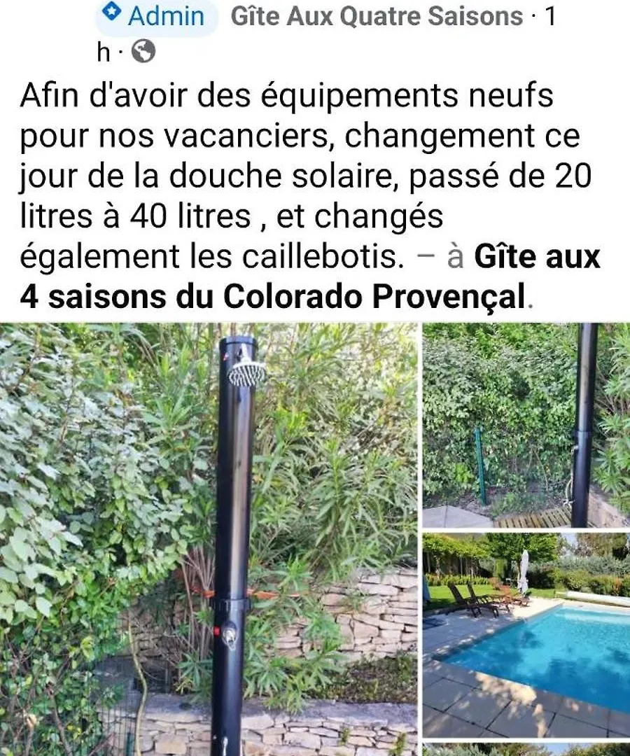Dom wakacyjny Gite Aux 4 Saisons Du Colorado Provencal - 3 Etoiles - Rustrel Francja